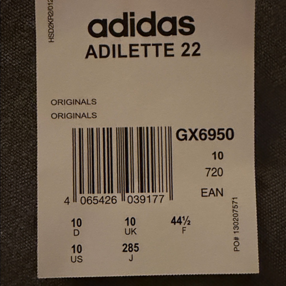 adidas Adilette 22 Slides - White with Black Logo